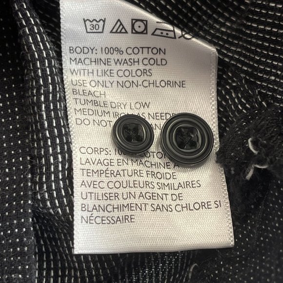 NEW KOTO Mens M Black Shirt Frayed Button Down Western Casual Soft Pockets - Picture 8 of 10